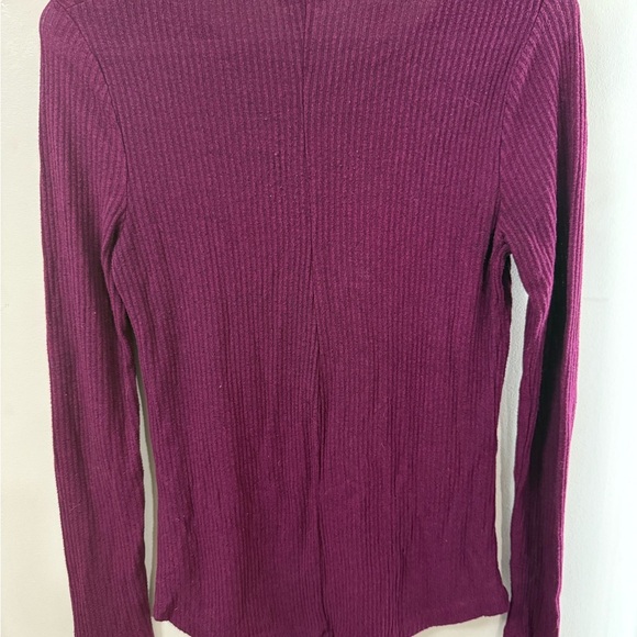 A New Day Women's Long Sleeve Ribbed Top - Purple - Picture 2 of 2